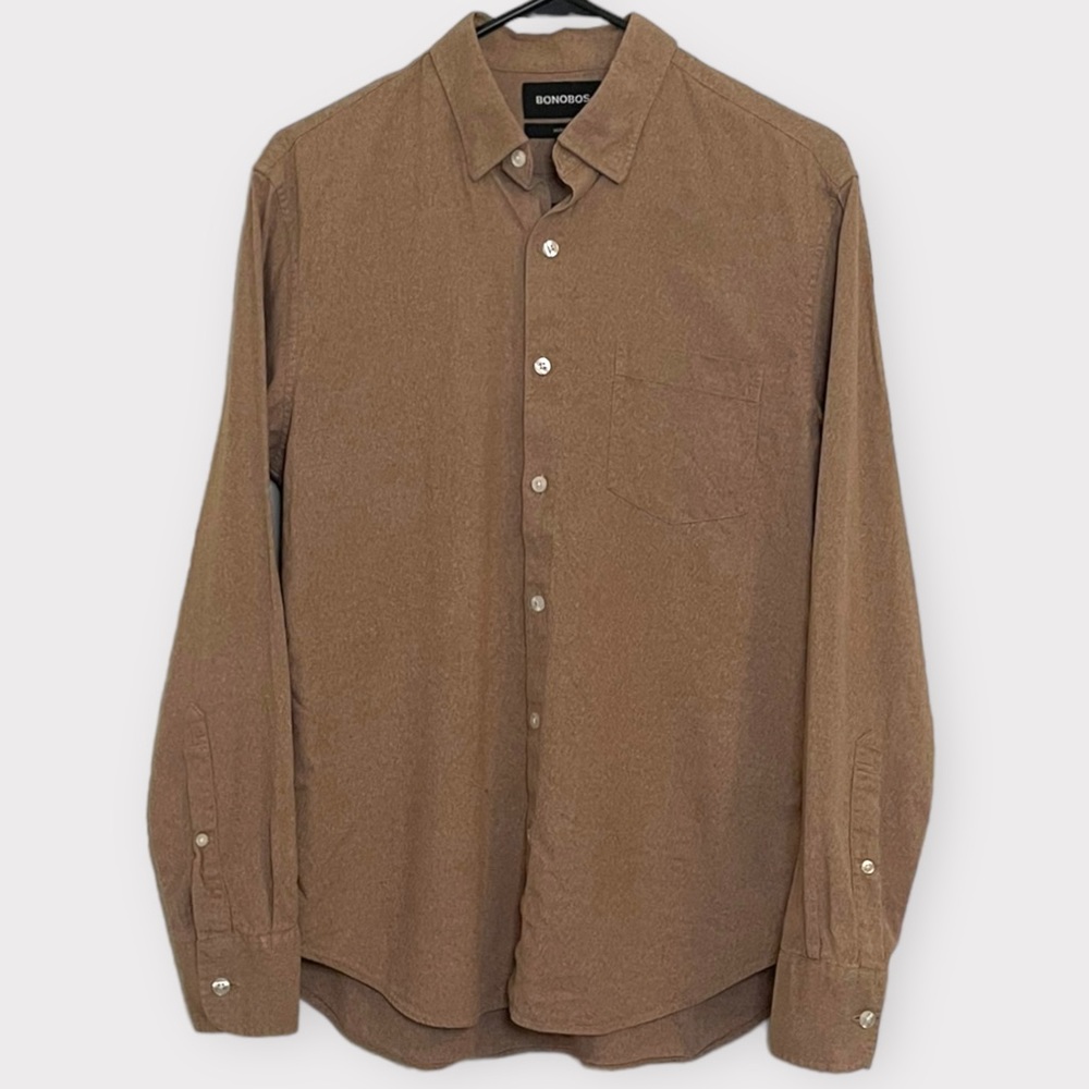 Bonobos - Everyday Shirt Tailored Fit - Brown - Size M / Short